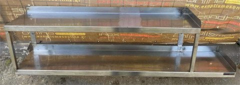 Ράφι Τοίχου Ανοξείδωτο Διπλό 159x30x65Cm Μεταχειρισμένο